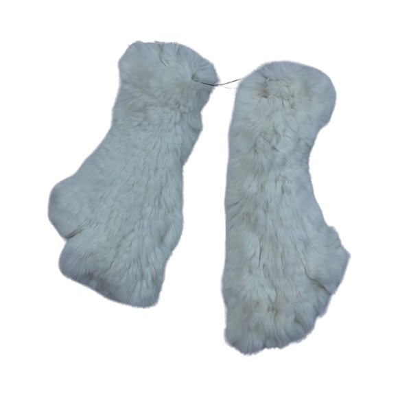 Knitted Rabbit Fingerless Mittens - Picture 3 of 4